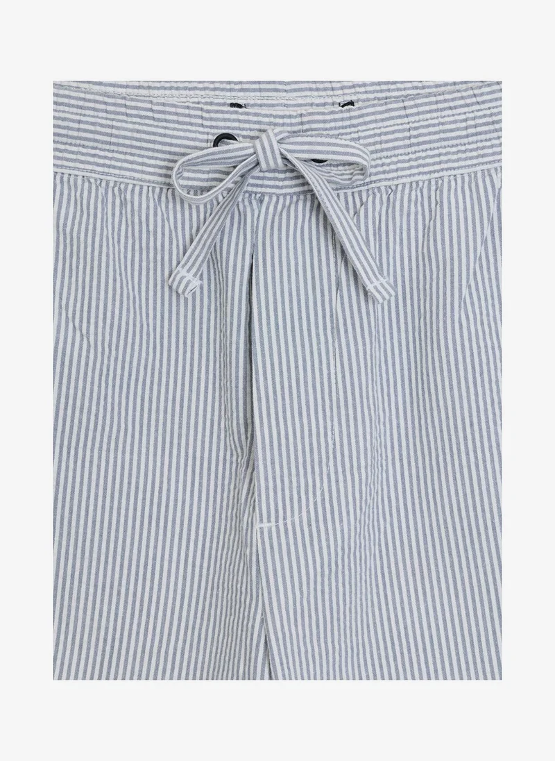 French Connection  Men's Seersucker Blue Striped Drawstring Shorts for Men | Best Price UAE