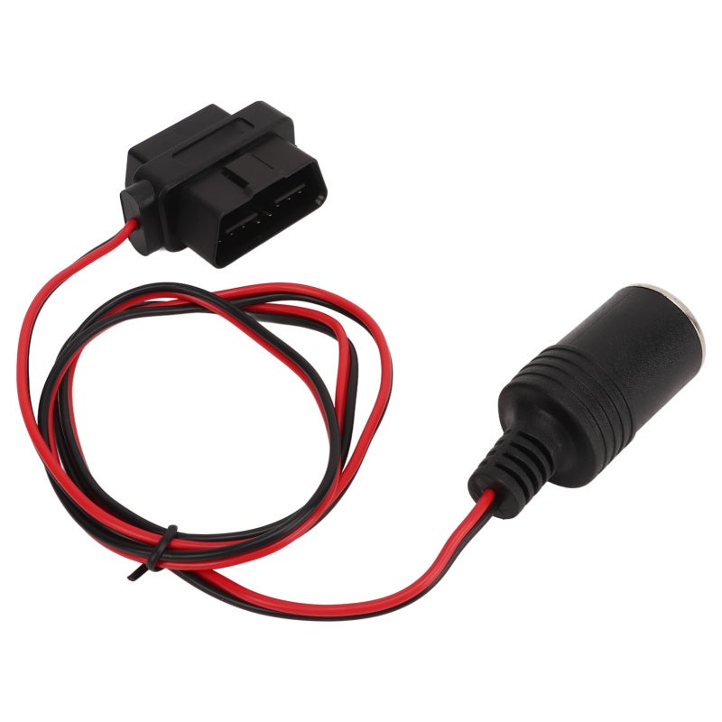 OBD2 Cigarette Lighter Socket Adapter 16-Pin Waterproof Cable with Over Current Short Circuit Protection - Plug and Play OBD2 Cigarette Lighter Cord for Car GPS Recorder - Image 3