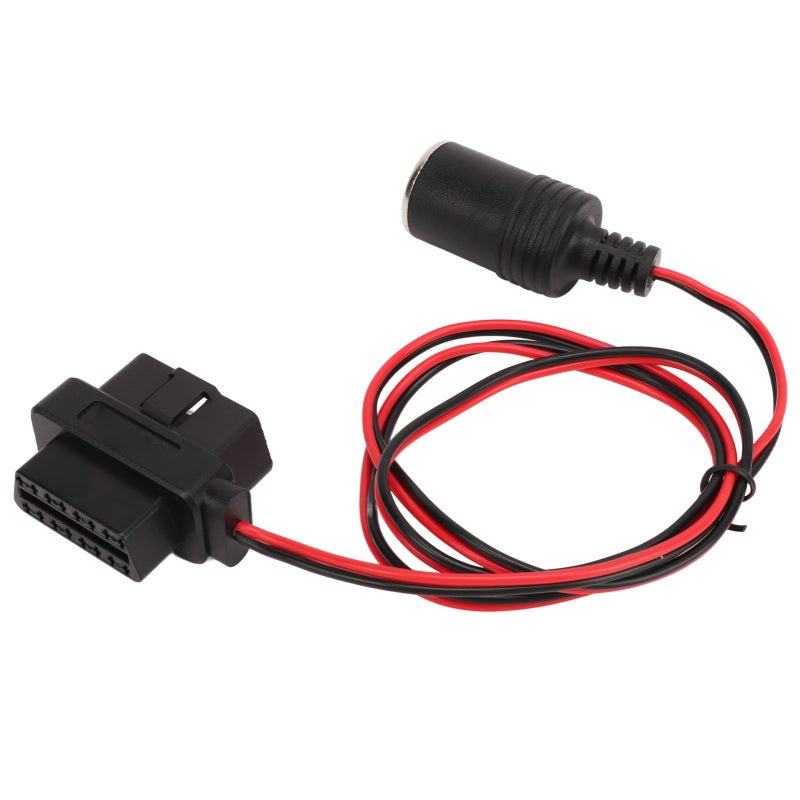 OBD2 Cigarette Lighter Socket Adapter 16-Pin Waterproof Cable with Over Current Short Circuit Protection - Plug and Play OBD2 Cigarette Lighter Cord for Car GPS Recorder - Image 2