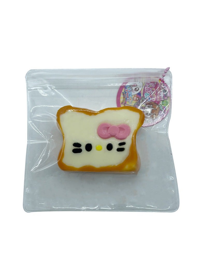 general Toast Kitty squeeze toy, sensory troubled toys for stress relief, Taba Squishy, Pinch Family Squishy, fingertip toys for adults and children - Image 1