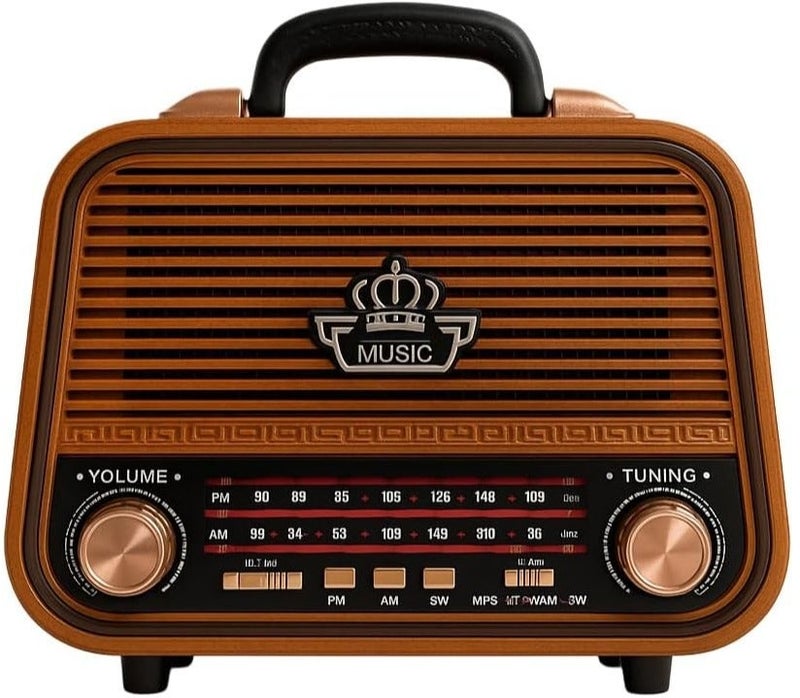 Meier Professional Radio with High Sound Quality, Bluetooth Support, USB Port, and AUX Input - Battery-Powered MD-1308BT - Image 1
