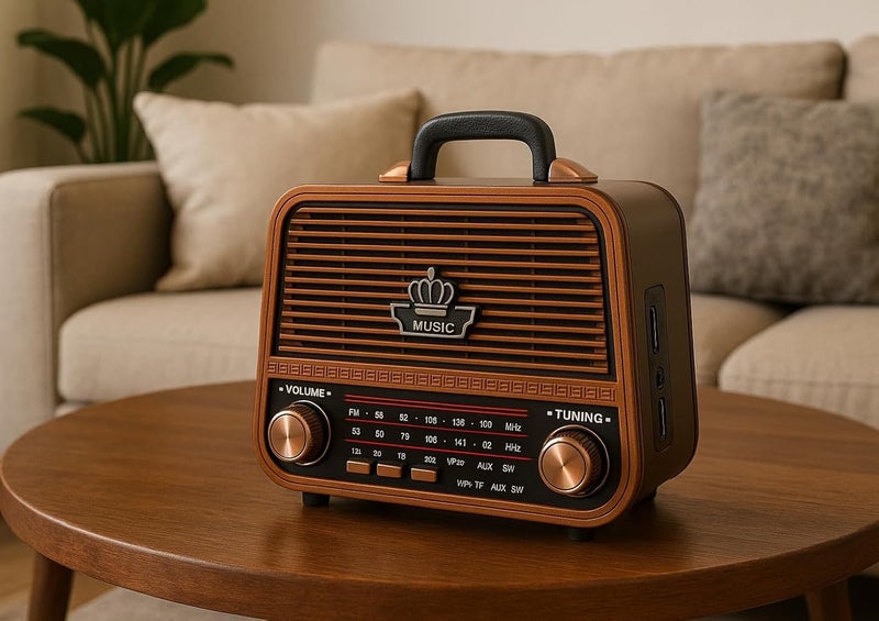 Meier Professional Radio with High Sound Quality, Bluetooth Support, USB Port, and AUX Input - Battery-Powered MD-1308BT - Image 4