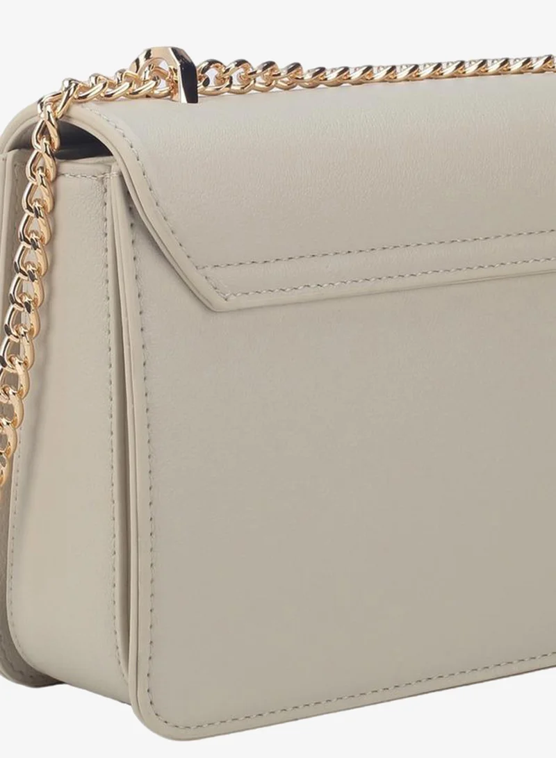 Le Confort CREAM Floral Embroidered Crossbody Bag With Button Closure for Women | Best Price UAE