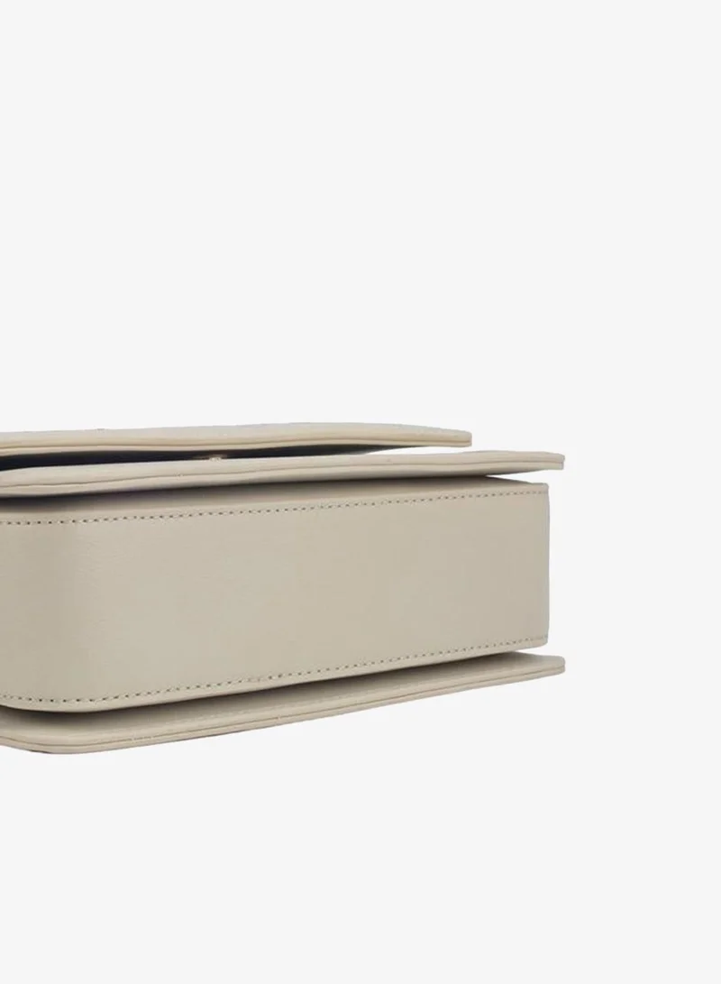 Le Confort CREAM Floral Embroidered Crossbody Bag With Button Closure for Women | Best Price UAE