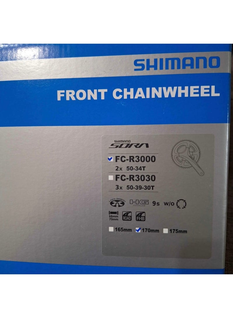 Shimano Sora FC-R3000 Crankset – 165mm, 9-Speed, 50/34T, Hollowtech II - Image 5