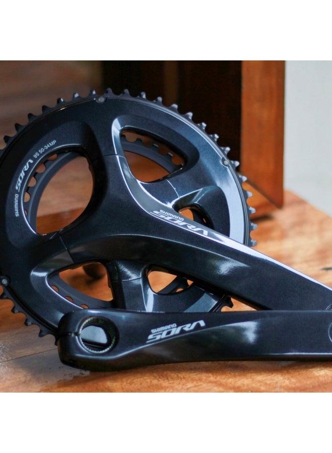 Shimano Sora FC-R3000 Crankset – 165mm, 9-Speed, 50/34T, Hollowtech II - Image 2