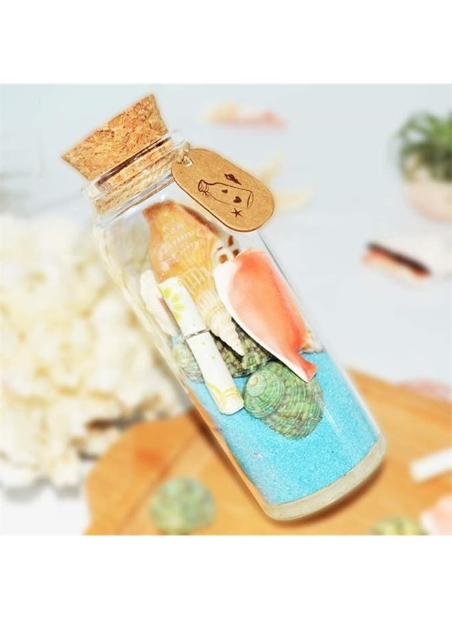yongsheng 10-Piece Wish Bottles Set Clear/Brown ，35ml Small Glass Bottles, Mini Bottles, Jars with Wood Cork Stoppers, Wish Bottles, Message Bottles for Wedding Favors, Baby Shower Favors  - Image 4