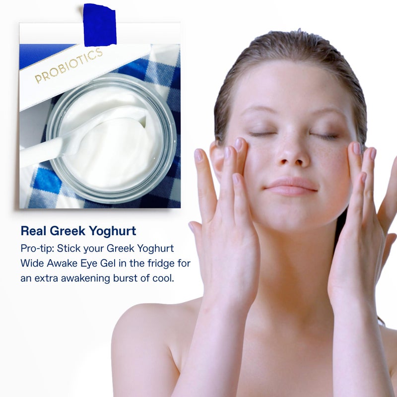 KORRES Greek Yoghurt Wide Awake Eye Gel Serum with Hyaluronic Acid & Caffeine for Dark Circles & Puffy Eyes, Roller Ball, Brightening & Hydrating, 0.51 fl oz, Stocking Stuffer - Image 5