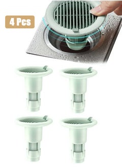 GMORO 4PCS Deodorant Floor Drain Sealed TPR Soft Plug One-way Drainage Design Wear-resistant and Anti-corrosion Anti-blocking Bathroom Kitchen Filter  - Image 1