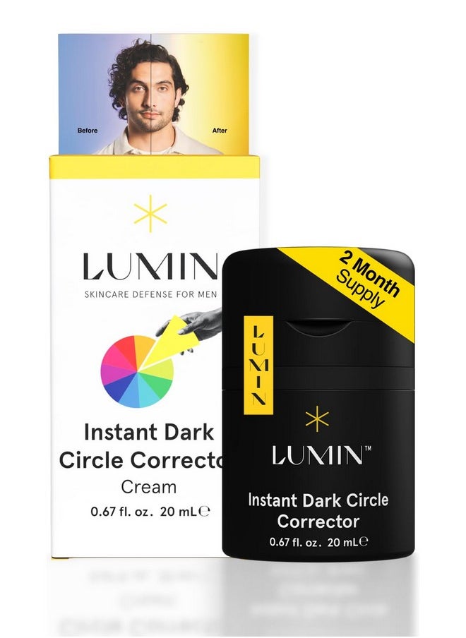 LUMIN - Lumin Instant Dark Circle Corrector for Men (Not A Concealer), Reduce The Look of Dark Circles, Puffiness, Under Eye Men Makeup, Men's Color Correcting Eye Cream, 20mL - Image 1