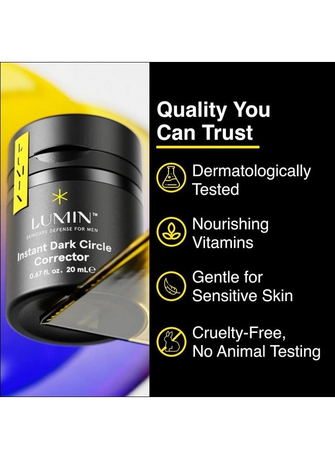 LUMIN - Lumin Instant Dark Circle Corrector for Men (Not A Concealer), Reduce The Look of Dark Circles, Puffiness, Under Eye Men Makeup, Men's Color Correcting Eye Cream, 20mL - Image 1