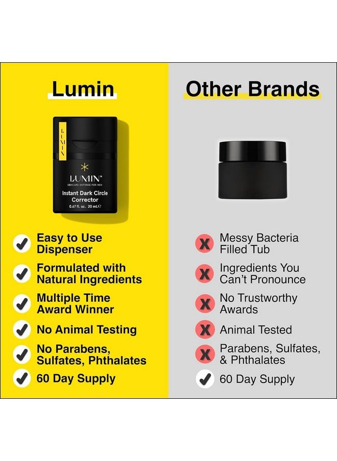LUMIN - Lumin Instant Dark Circle Corrector for Men (Not A Concealer), Reduce The Look of Dark Circles, Puffiness, Under Eye Men Makeup, Men's Color Correcting Eye Cream, 20mL - Image 1