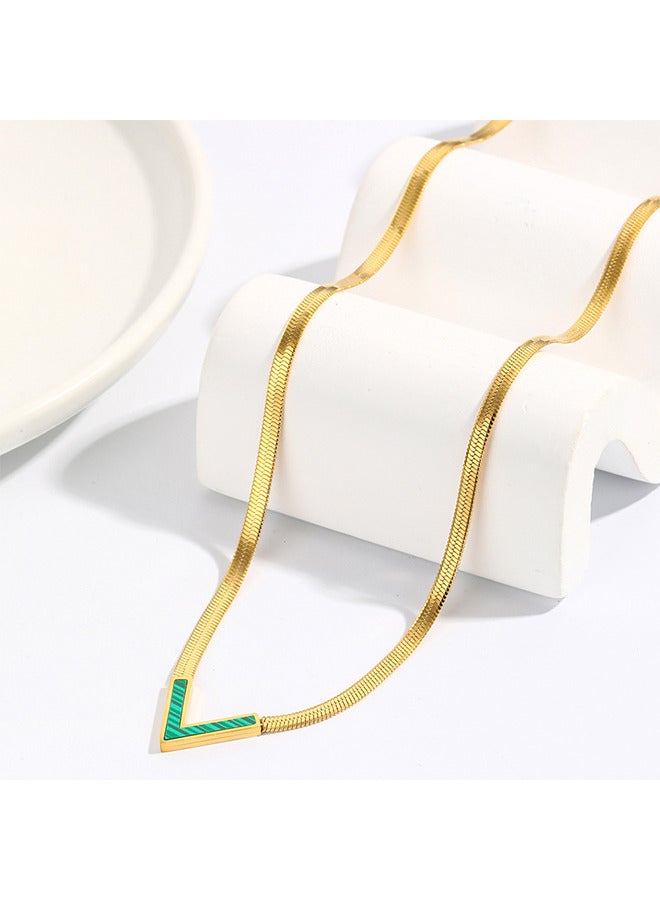 Depend Gold Flat Snake Chain Choker Necklaces, Dainty Layered Simple Minimalist Collar Clavicle Necklace, Women Jewelry Herringbone Necklace For Women Girls - Image 3