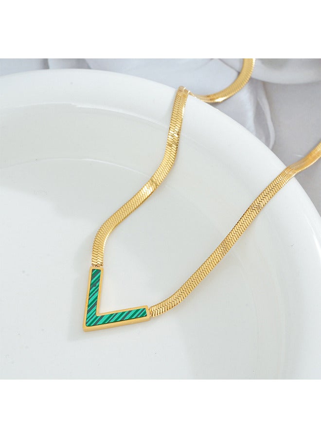 Depend Gold Flat Snake Chain Choker Necklaces, Dainty Layered Simple Minimalist Collar Clavicle Necklace, Women Jewelry Herringbone Necklace For Women Girls - Image 5