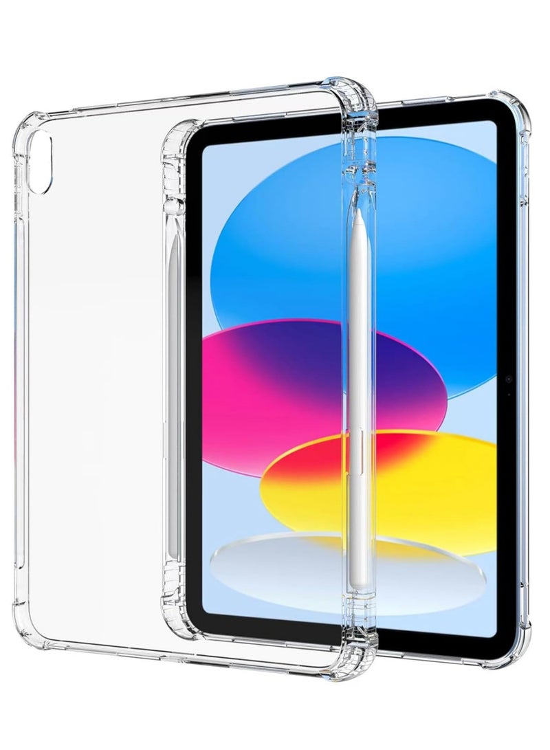 Rock Pow Case for iPad Air 11 inch M3/M2 2025/2024 Gen iPad Air 11 Case/Case For iPad Air 5 10.9 inch 2022/Air 4 10.9 inch 2020 iPad Air 10.9 Case with Pencil Holder Clear Case TPU Soft Anti –Fall Anti -Collision - Image 1