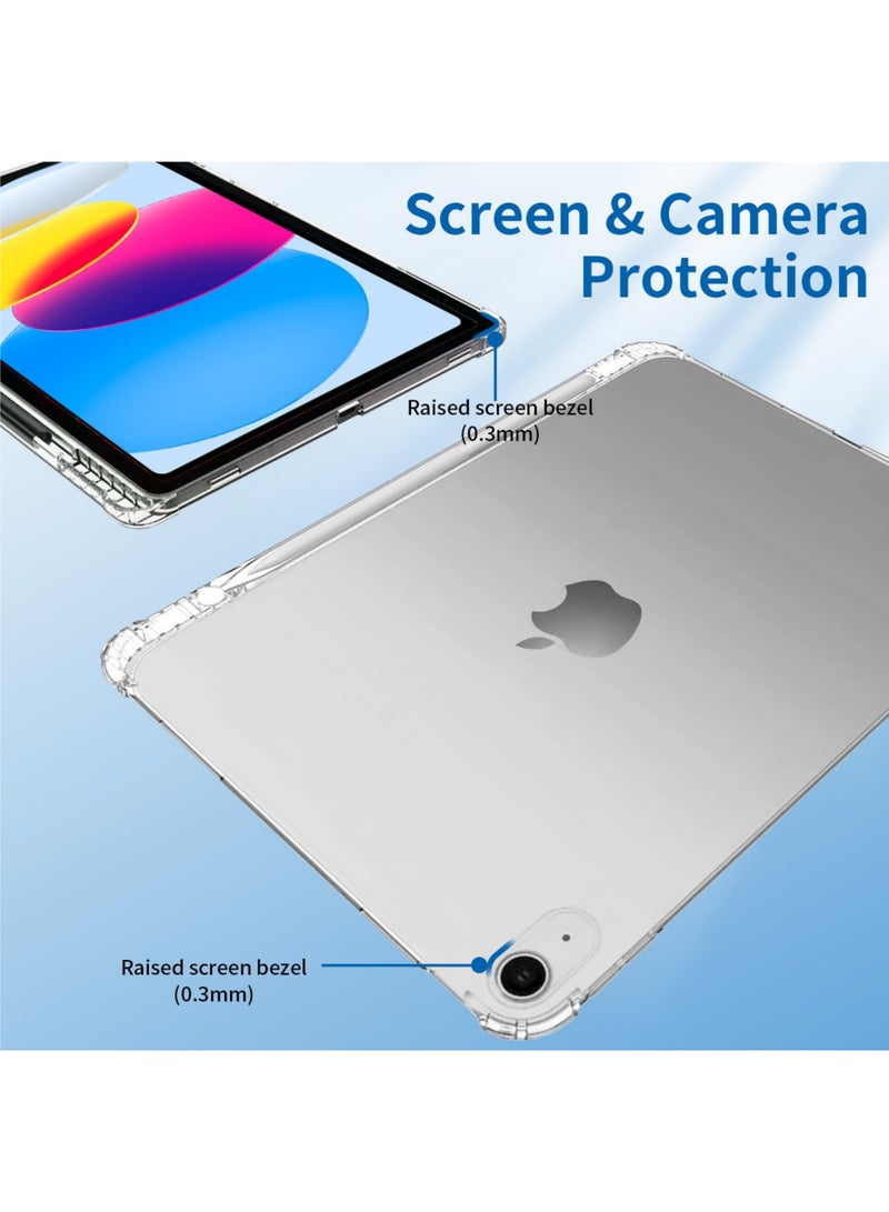 Rock Pow Case for iPad Air 11 inch M3/M2 2025/2024 Gen iPad Air 11 Case/Case For iPad Air 5 10.9 inch 2022/Air 4 10.9 inch 2020 iPad Air 10.9 Case with Pencil Holder Clear Case TPU Soft Anti –Fall Anti -Collision - Image 5