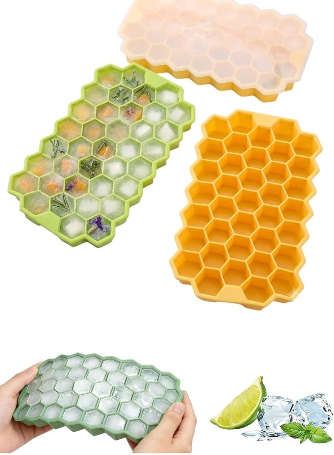 Honeycomb Ice Cube Trays, 2 Pack Silicone Ice Trays with Easy Release - Image 1