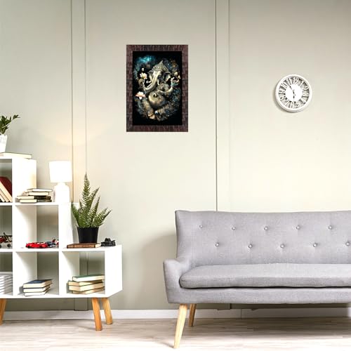 Indianara Lord Ganesha Painting With Frame 13 Inches X 10 Inches - Image 2
