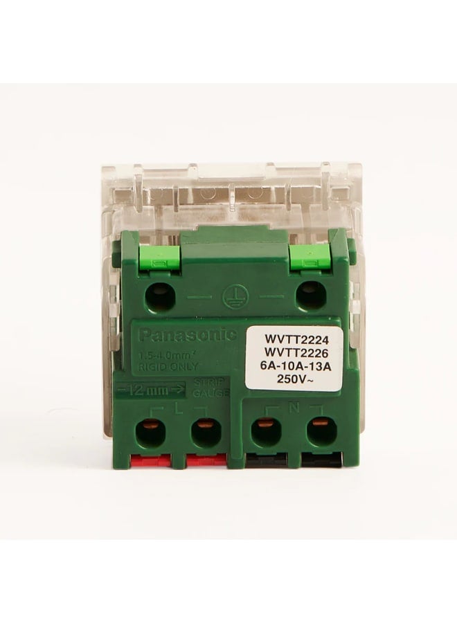 Panasonic 3-Way Socket - 13 Amp - White - Tia - Panasonic Code WVTT22249WH - Image 2