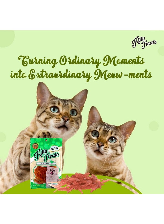 Rena Cataholic Neko Chicken Jerky Sliced Dry Cat Treat For All Life Stages (30 G) Pack Of 2 - Image 4