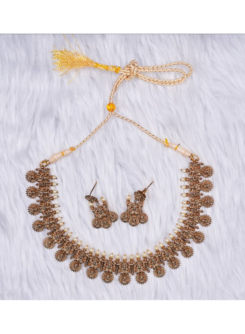 Antique Gold-Tone Necklace Set
