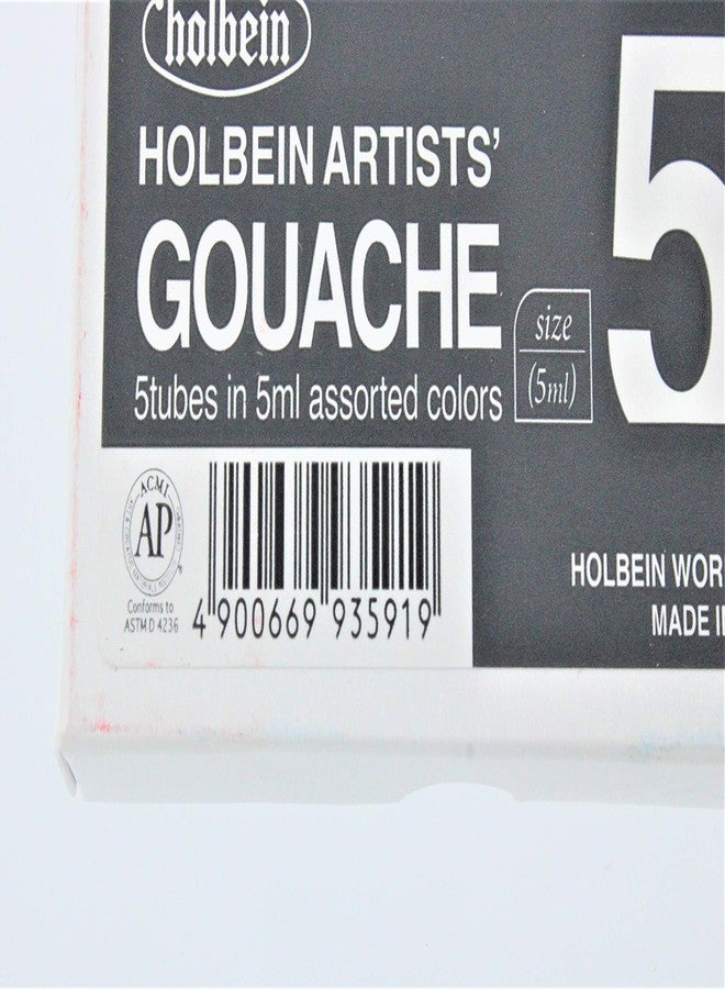 Holbein Artists39; Gouache Sample Set of 5 5 ml Tubes - Image 3