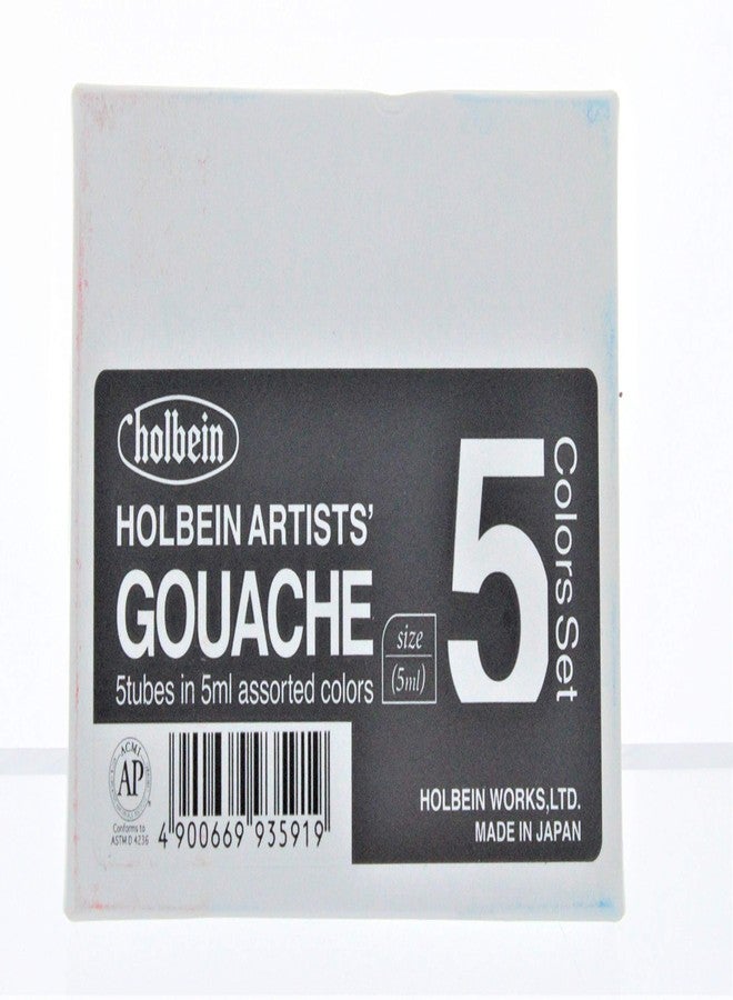 Holbein Artists39; Gouache Sample Set of 5 5 ml Tubes - Image 1