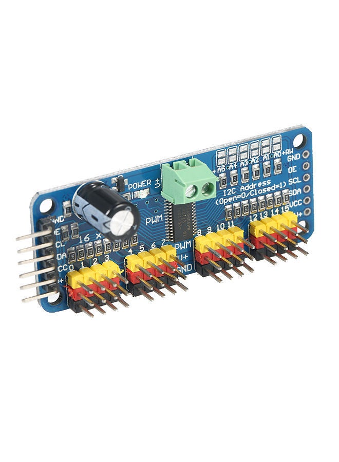 NIBEMINENT 16-Channel 12-Bit PWM Servo Motor Driver Board Multicolour - Image 4