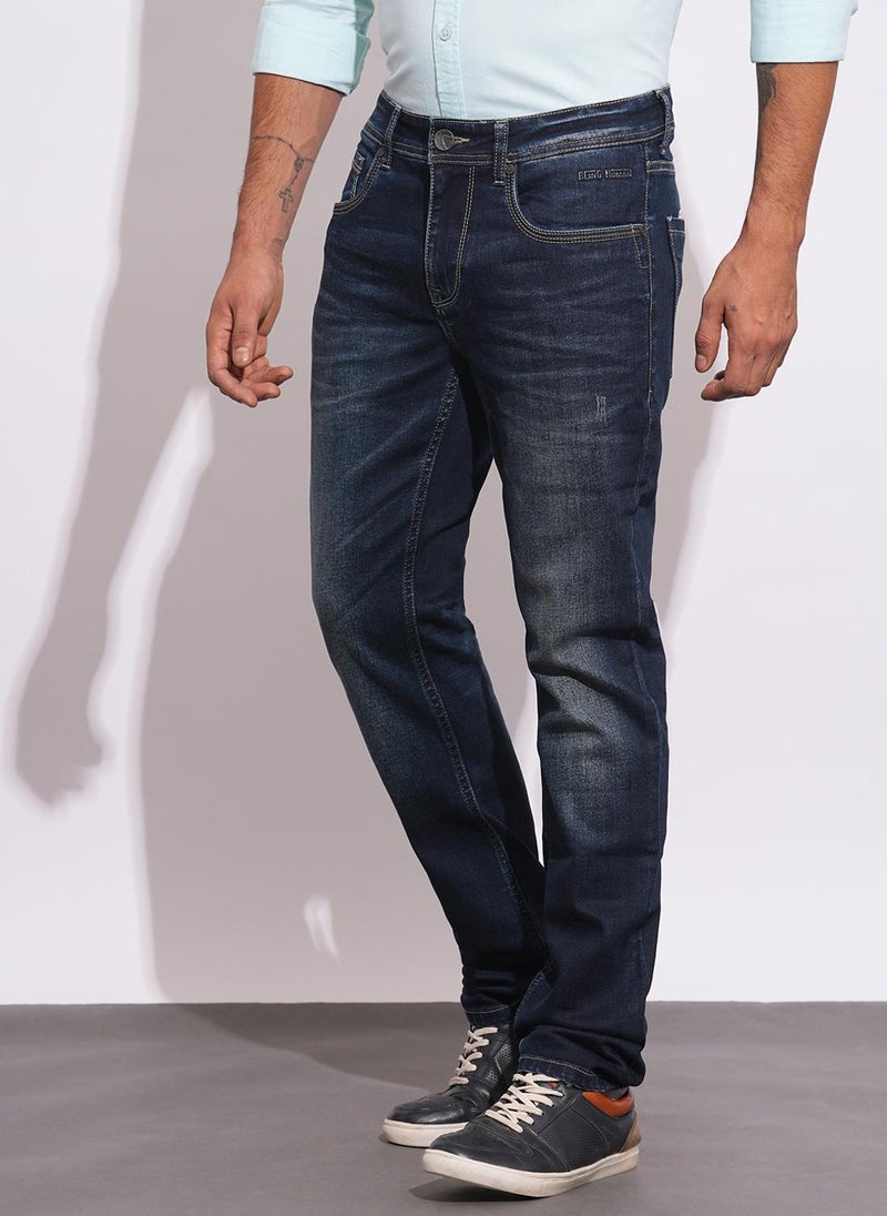 Being Human Men Classic Low Distress Light Fade Stretchable Jeans - Image 3