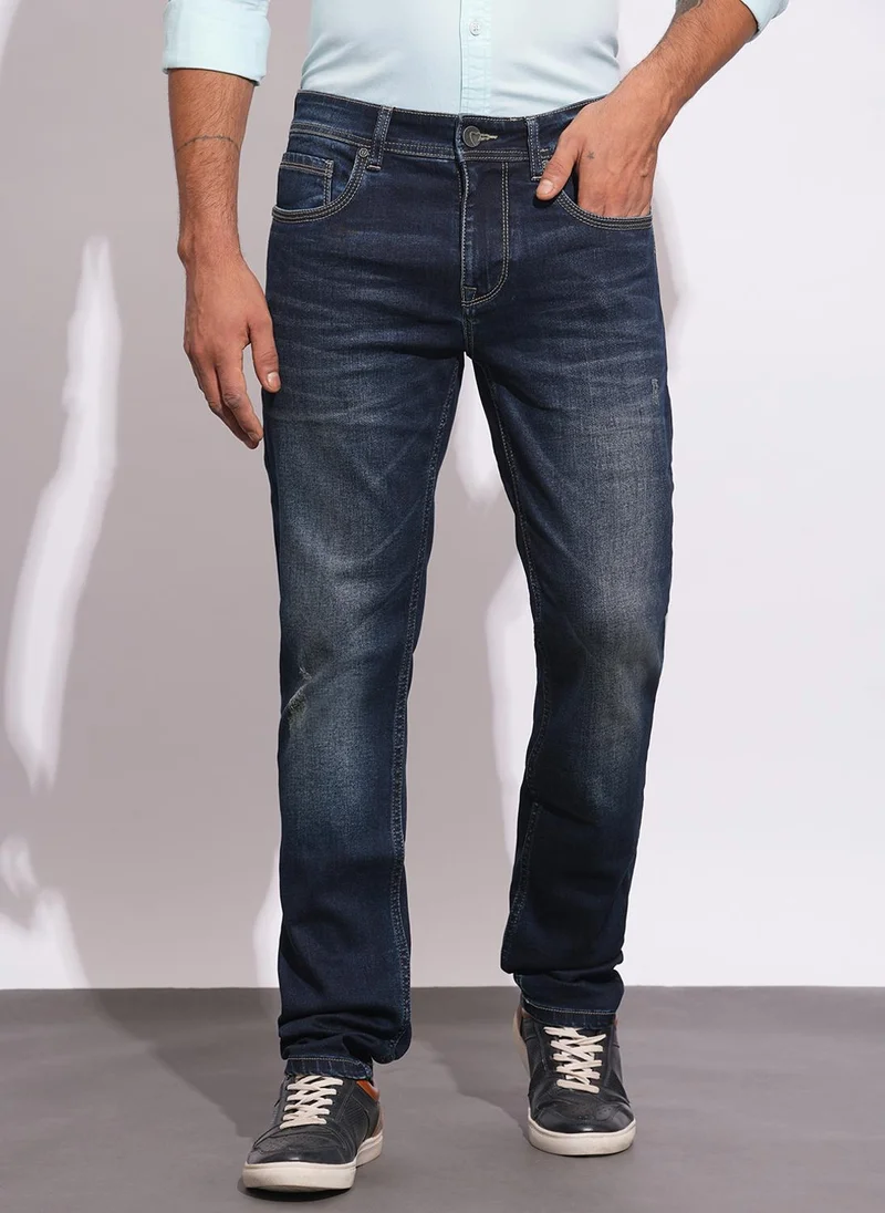 Being Human Men Classic Low Distress Light Fade Stretchable Jeans