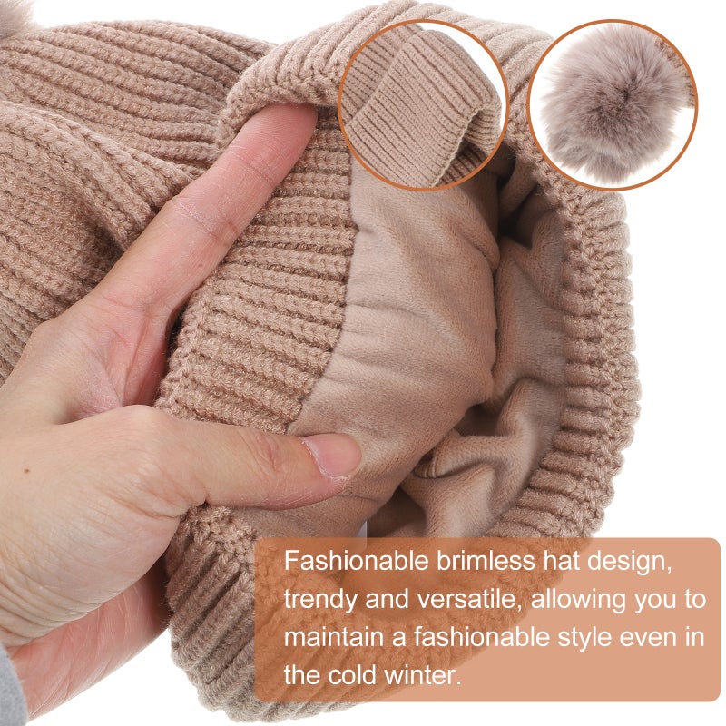 1 Set Winter Gloves Hat Scarf Women Costume Set Winter Warm Scarf Touchscreen Gloves Set for Riding - Image 4