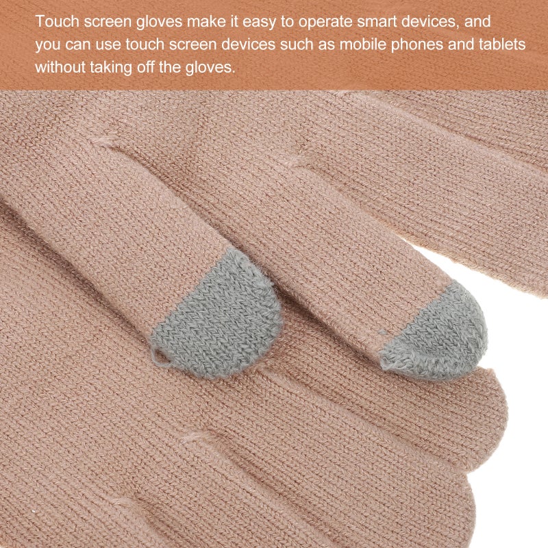 1 Set Winter Gloves Hat Scarf Women Costume Set Winter Warm Scarf Touchscreen Gloves Set for Riding - Image 3