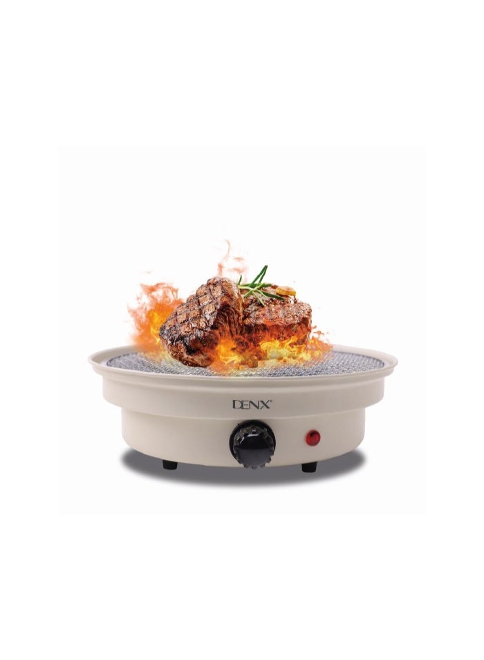 DENX DX2811 Barbecue Grill – Portable Outdoor BBQ Grill with Non-Stick Surface & Removable Grease Tray for Camping, Picnic, Garden & Balcony Cooking - Image 1