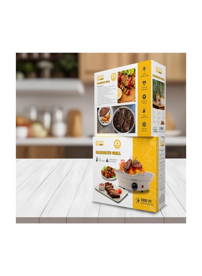 DENX DX2811 Barbecue Grill – Portable Outdoor BBQ Grill with Non-Stick Surface & Removable Grease Tray for Camping, Picnic, Garden & Balcony Cooking - Image 3