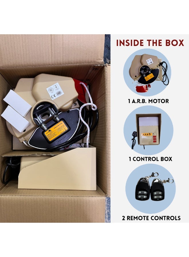 AL ARABIA Garage Roll Door Opener Motor (Machine) - Full Set with 2 Remote Controls | ARB 450N Australian Design Heavy-Duty & Quiet Motor | by Al Arabia - Image 5