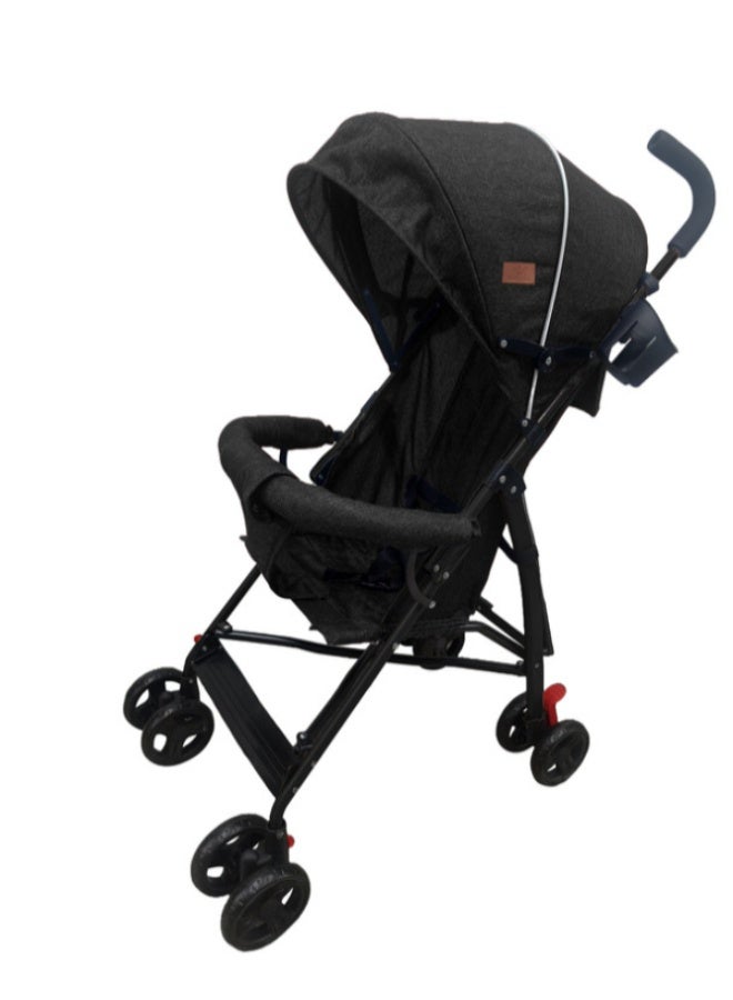 عربة أطفال قابلة للطي وخفيفة الوزن باللون الأسود 33-808-B