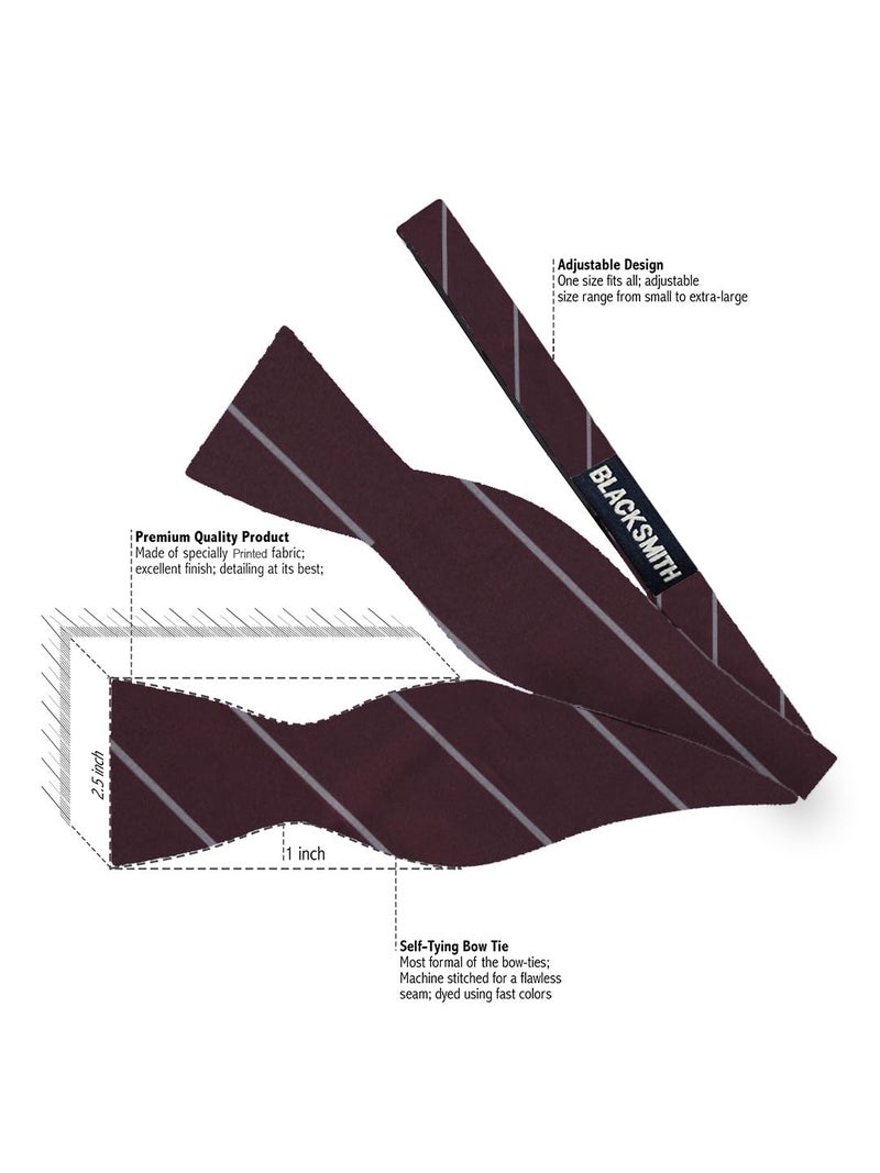 Blacksmith Black Self Tie Bowtie for Men - Image 5