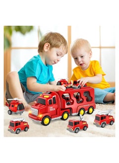 Kids Toys Car for Boys, 5 in 1 Fire Car Truck Set, Trucks Toys for Toddler Age 1-6, Rescue Emergency Double Side Transport Vehicle for Boys and Girls, Gift Car Sets for Birthday Party - pzsku/ZA1ACF4188D3910D79B54Z/45/_/1690185859/22b641ce-a763-4d99-a823-b35aa8ce28ab