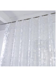 Shower Curtain with Plastic Hooks Waterproof EVA Clear 3D Geometric Patterns for Bathroom (W180 x H200 cm) - pzsku/ZA1ACFBC5A29DAD6AD0D1Z/45/_/1719485030/63652cf4-af19-44cf-bce6-d46c816b8957