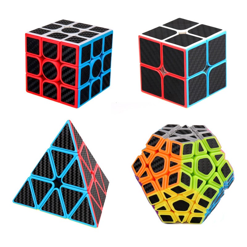 Speed Puzzle Toy: 4pcs Durable Eco-Friendly ABS Plastic - Adjustable Elastic Force, Non-Slip Carbon Fiber Sticker Compact Lightweight Puzzle for Home, Office, Travel, Parties and All Ages - Image 1