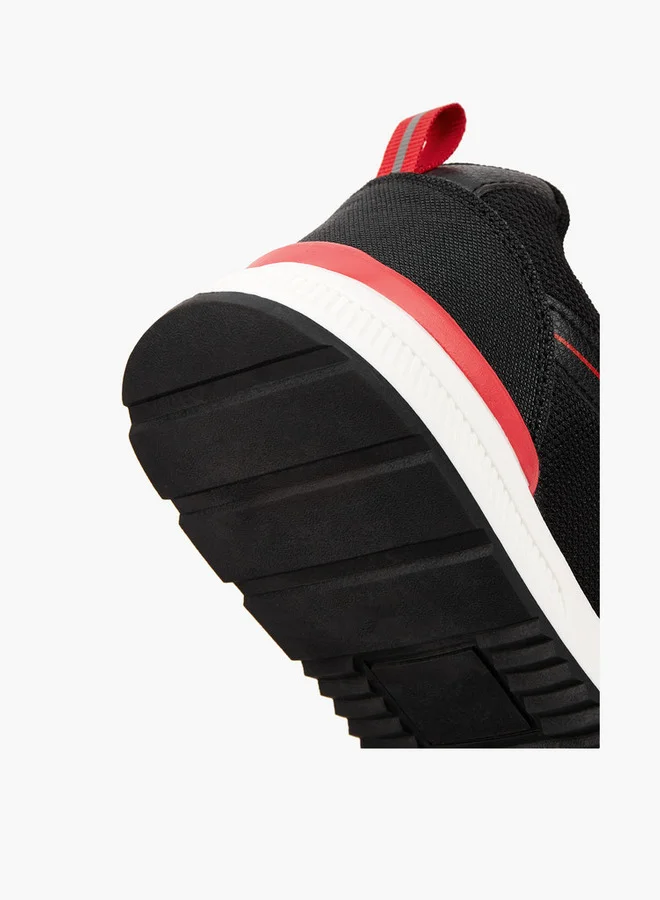 كابا Boys' Panelled Sports Shoes with Hook and Loop Closure