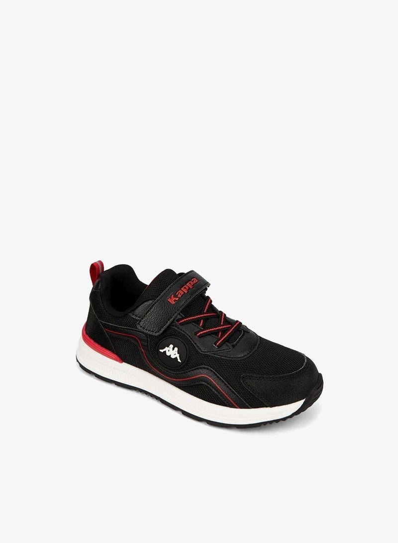 Kappa Boys' Panelled Sports Shoes with Hook and Loop Closure - Image 1