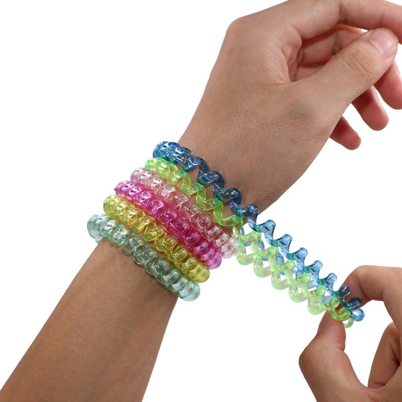 MaberryTech Direct Sensory Fidget Bracelet Stretchy Coil Bracelets for Kids, 6 Pack Toddler Bracelets Funny Speech and Communication Aid Sensory Toys for Boys Girls with Autism ADHD Anxiety or Special Needs - Image 5