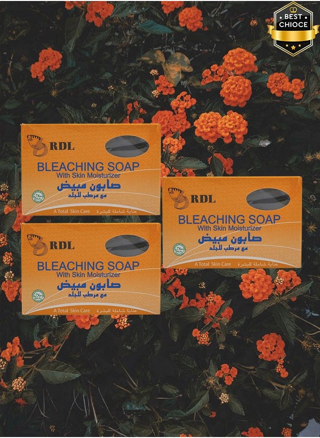 Soap - 3 Pieces Bleaching Soap With Skin Moisturizer 135 Grams - Image 1