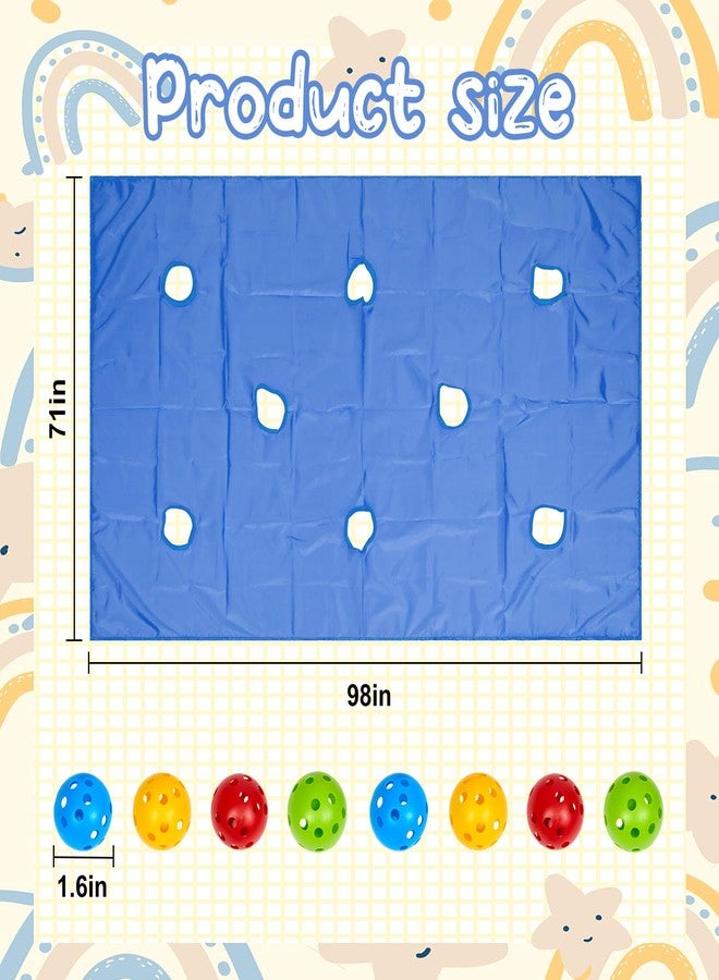 Sonyabecca Hole Tarp Team - Blue Building Game Props Outdoor Fun Equipment - Passing & Dribbling - 98''L x 71''W - Image 5