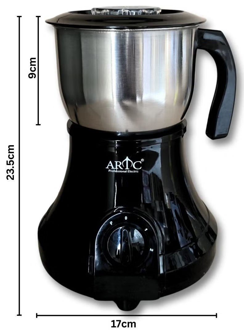 ARTC Multipurpose Electric Grinder 600ML with Stainless Steel Jar, 450W, Black - Image 1