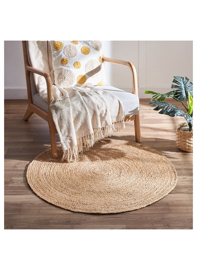 Home Box Natura Round Hand Braided Jute Rug 90 x 90 cm  - Image 1