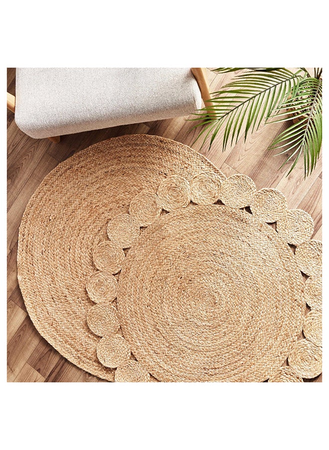 Home Box Natura Round Hand Braided Jute Rug 90 x 90 cm  - Image 5