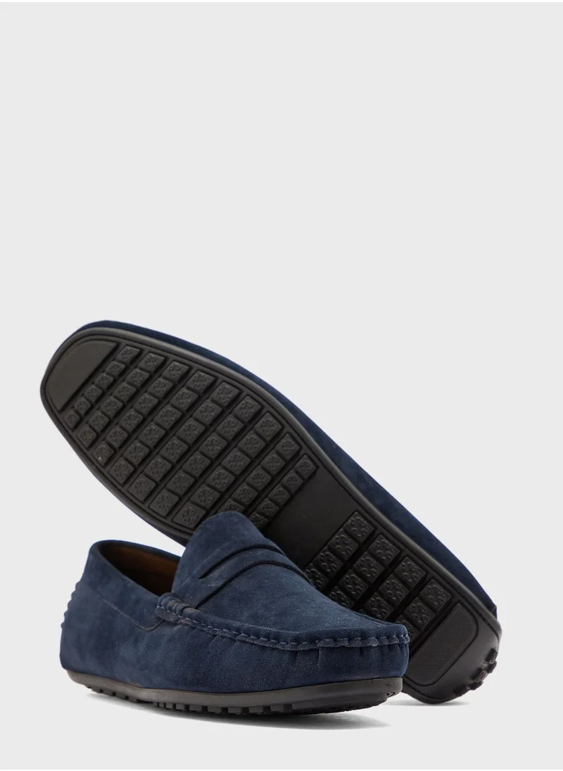 Robert Wood Faux Suede Loafers