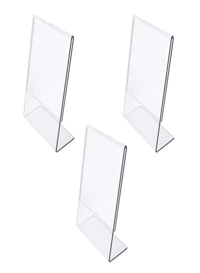 CPI 4 X 6 Inch (A6) Transparent Bar code standee, QR Code L Shape Perfect for Restaurants, Promotions, Photo Frames for BHIM, PHONEPE, GOOGLE Pay Stand (Set of 3) - Image 1